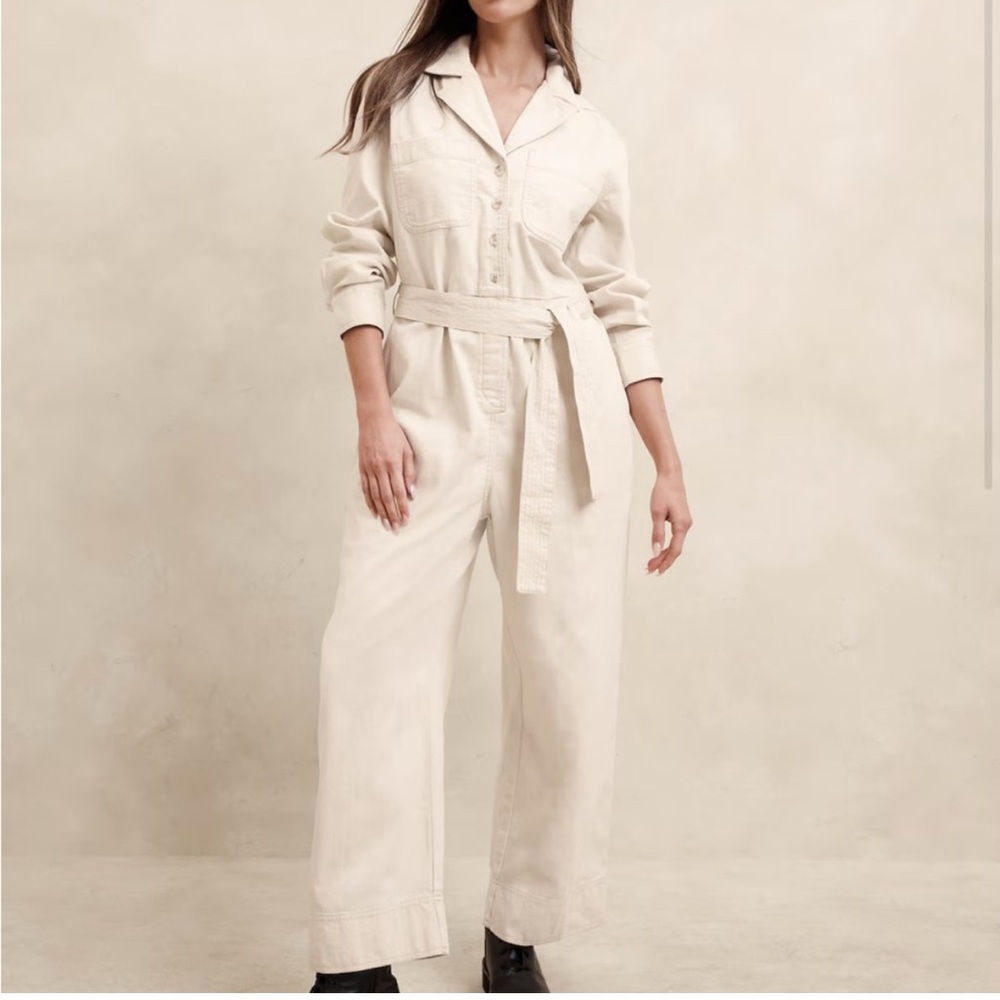 Women's TAILORED DENIM JUMPSUIT Banana Republic Factory Sz XXL